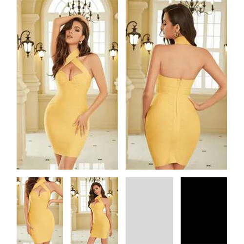 Crisscross Backless Hotter Bandage Dress