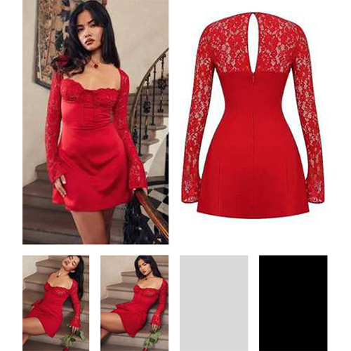 Tinty Long Sleeve Dress - Color: Different Available