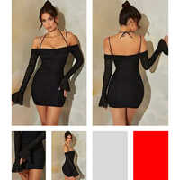 Black Clour Tinty Long Sleeve Dress - Color: Different Available