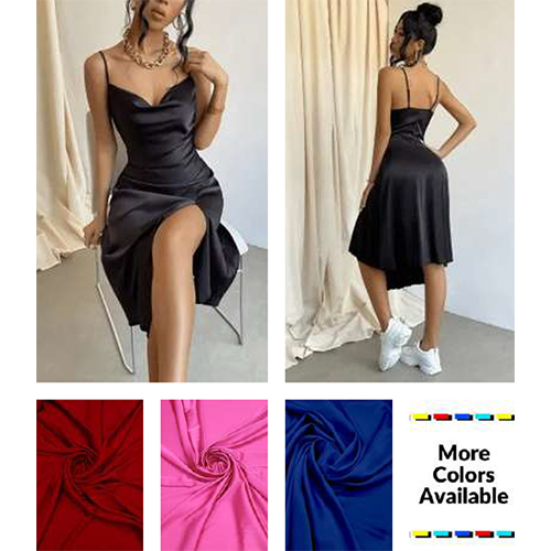 Blackberry Satin Fabric Dress
