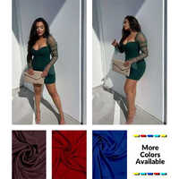 Low Rise Mesh Mini Dress - Color: Different Available