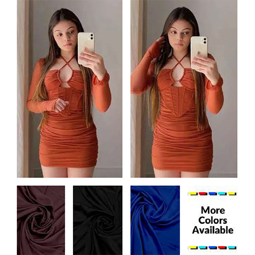 Rust Color Amara Dress