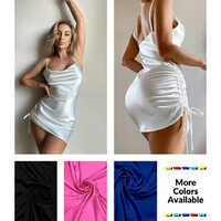 Short White Satin Dress - Color: Different Available