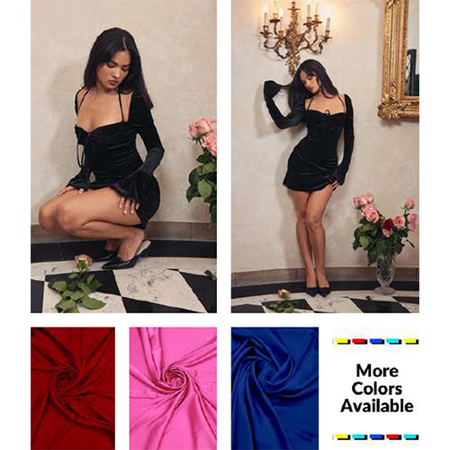 Beauty Doll Velvet Halter Dress
