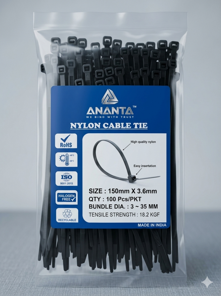 150 *3.6mm Black Cable Tie