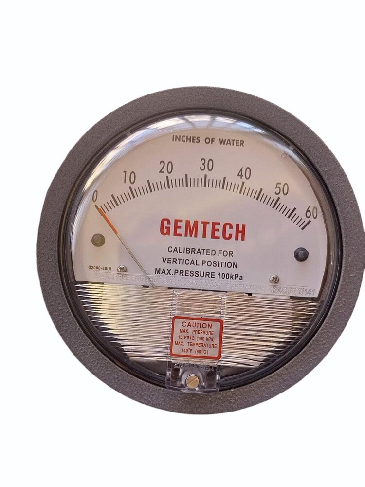 GEMTECH G2060 Differential Pressure Gauge 0-60 Inch