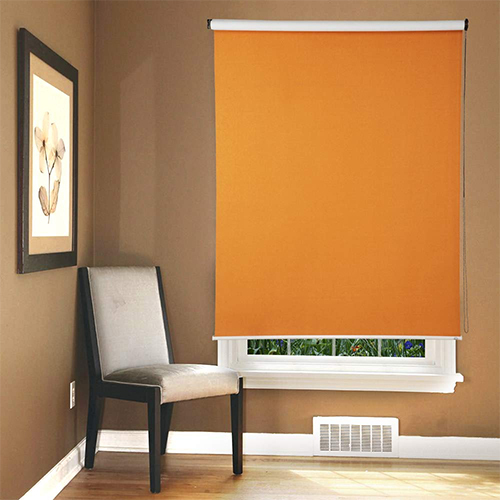 S N Craft Polyester Roller Blind, Day And Night Blinds Curtains For Window (Orange 36 X 108) - Color: Orange