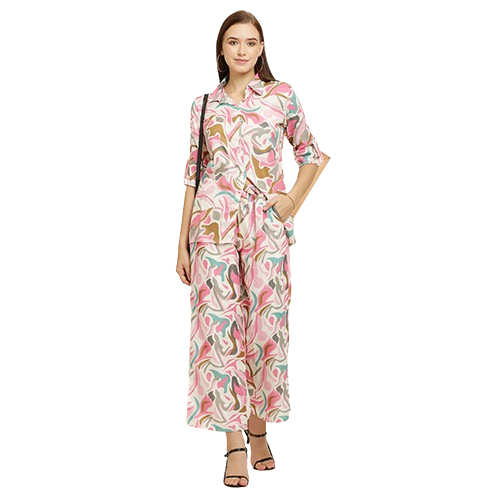Ladies Treding Printed Co Ord Set - Color: Multicolor