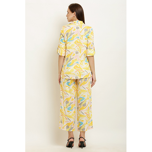Ladies Printed Co Ord Set - Color: Multicolor