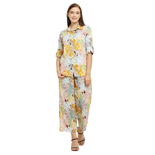 Ladies Casual Co Ord Set - Color: Multicolor