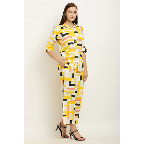 Ladies Yellow Treding Co Ord Set
