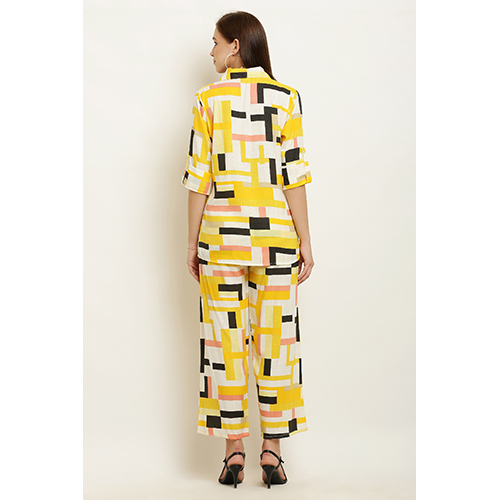 Ladies Yellow Treding Co Ord Set - Color: Multicolor