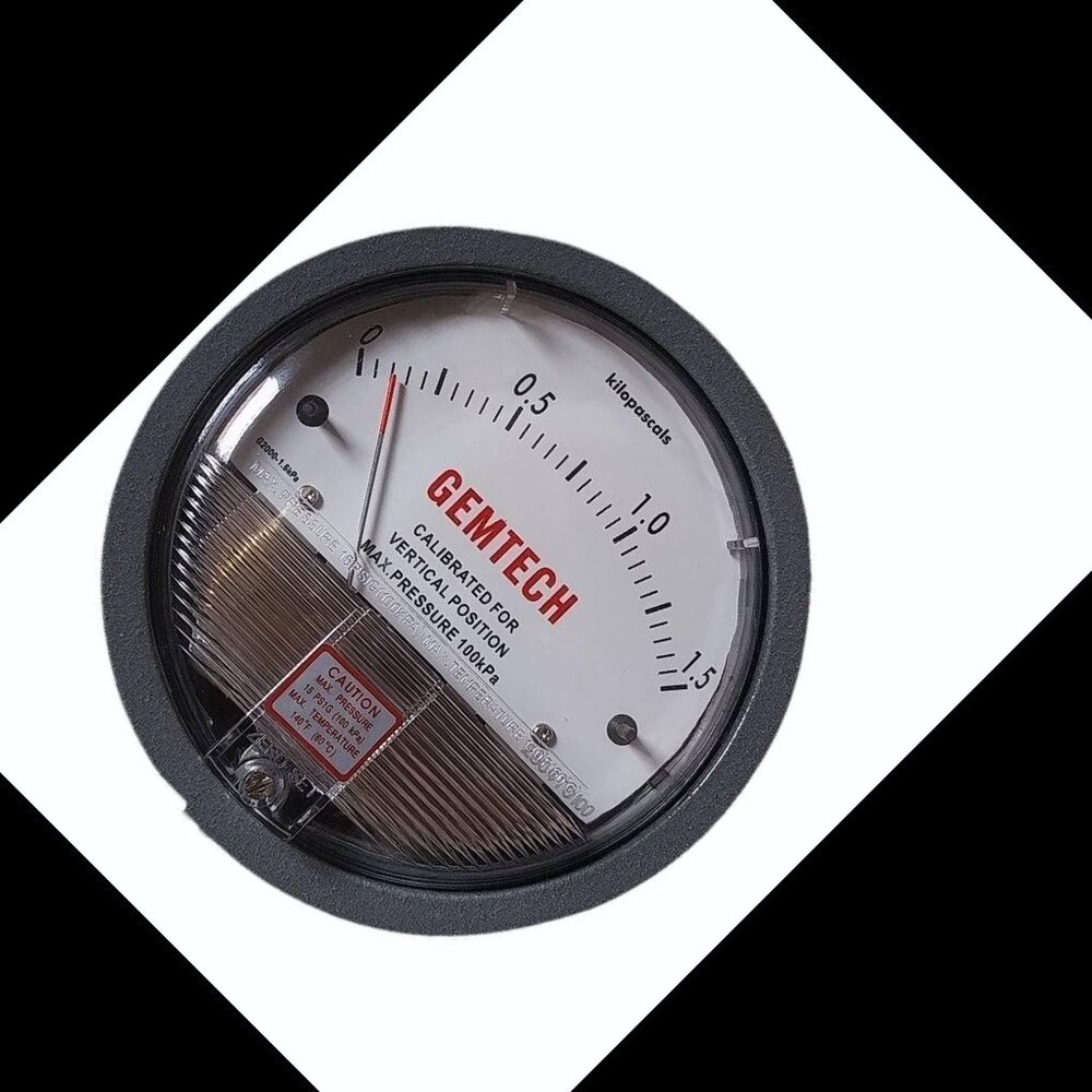 Gemtech G2025 Differential Pressure Gauge 0-25 Inch