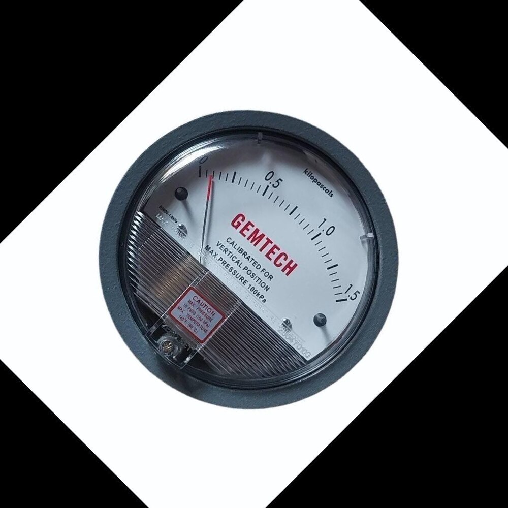 Gemtech G2025 Differential Pressure Gauge 0-25 Inch