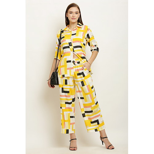 Ladies Yellow Treding Co Ord Set - Color: Multicolor