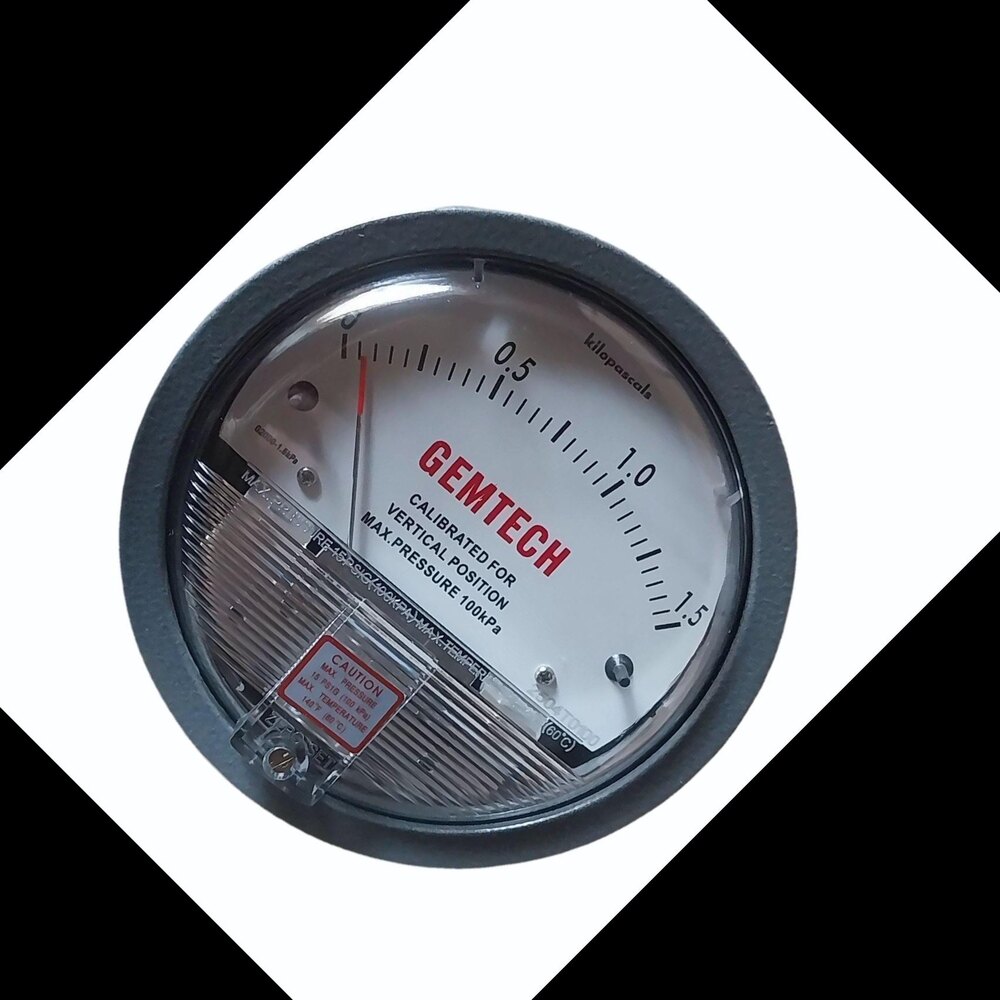 Gemtech G2020 Differential Pressure Gauge 0-20 Inch