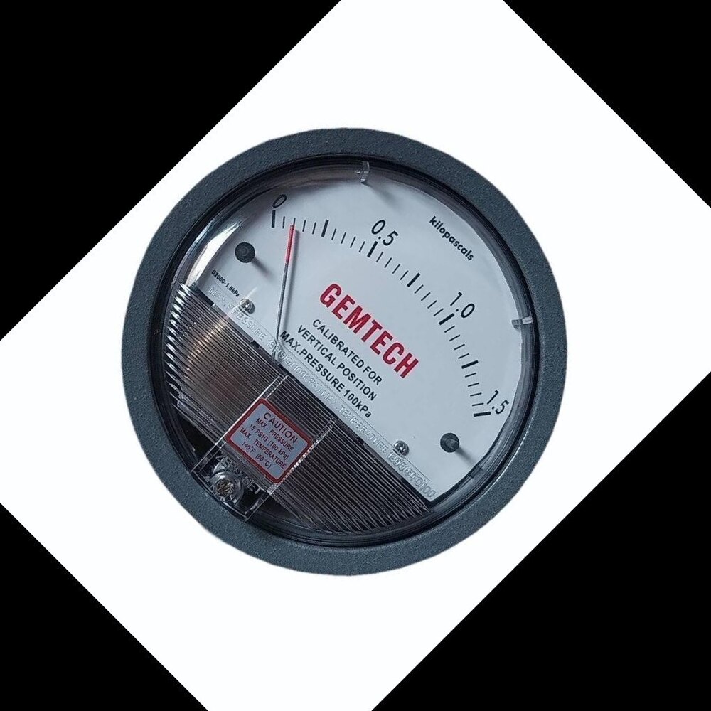 Gemtech G2020 Differential Pressure Gauge 0-20 Inch