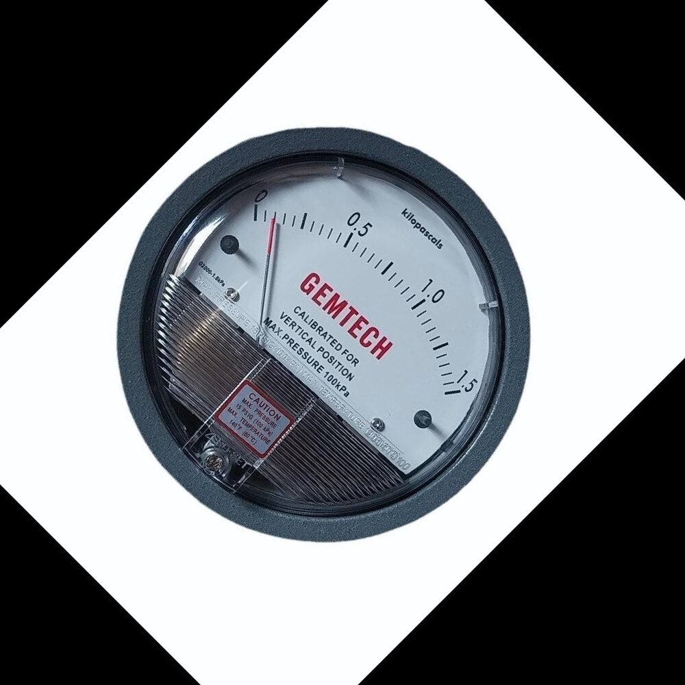 GEMTECH G2020 Differential Pressure Gauge 0-20 Inch