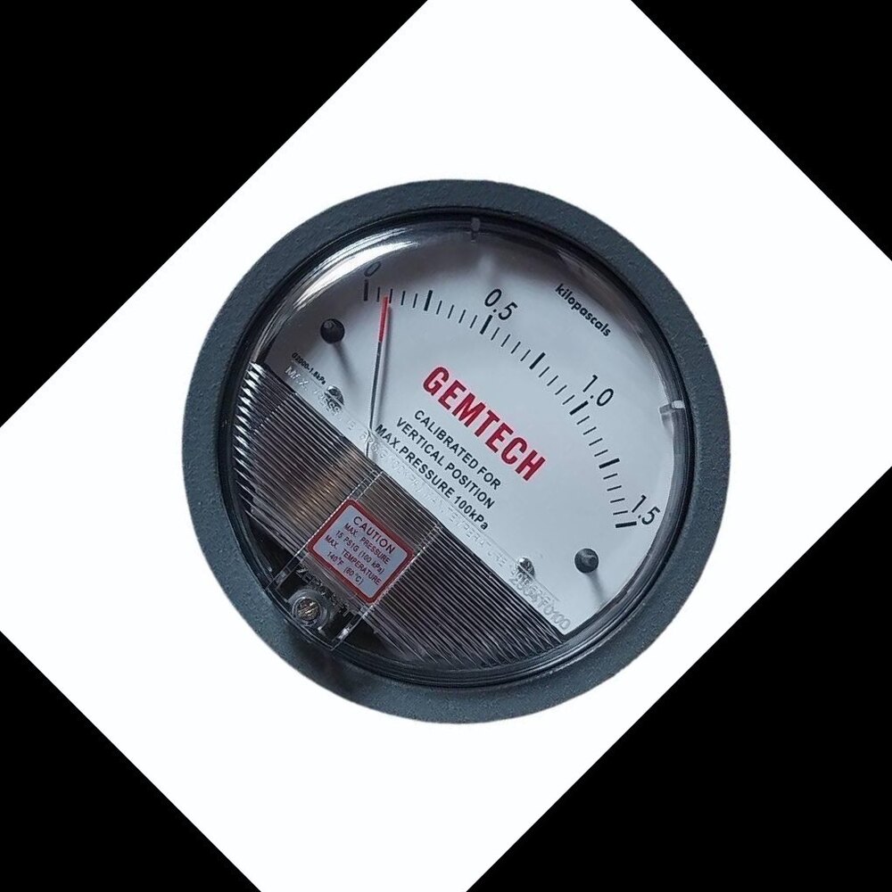 GEMTECH G2020 Differential Pressure Gauge 0-20 Inch