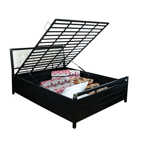 Metal Box Bed - Color: Black