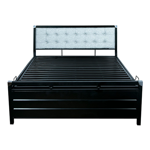 Metal Hydraulic Bed - Color: Black