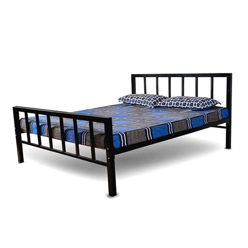 Metal Single Bed - Color: Black