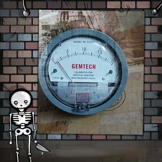 GEMTECH G2020 Differential Pressure Gauge Range 0-20 Inch