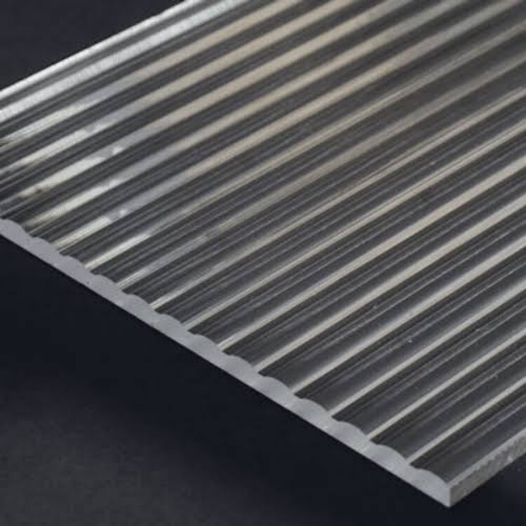 Fluted Acrylic Sheets - Color: Transparent
