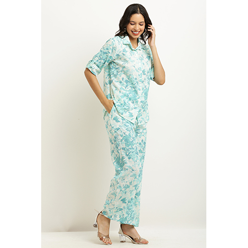 Ladies Printed Cotton Co Ord Set