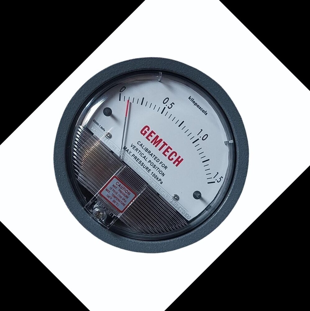 Gemtech Omega Differential Pressure Gauge In Duhai Industrial Area Ghaziabad - Accuracy: 2% (-Ha Model 1) Of Fs (3% (-Ha 1.5%) On -0