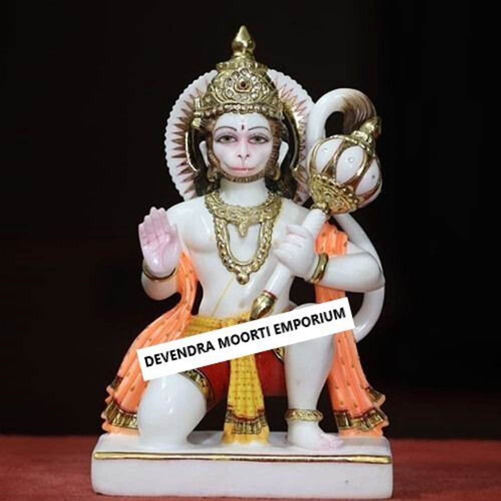 "Premium Quality Marble Hanuman Idol a Crafted by Skilled Artisans."