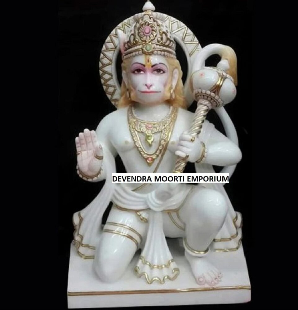Pure Marble Bajrangbali Idol  Premium Finish