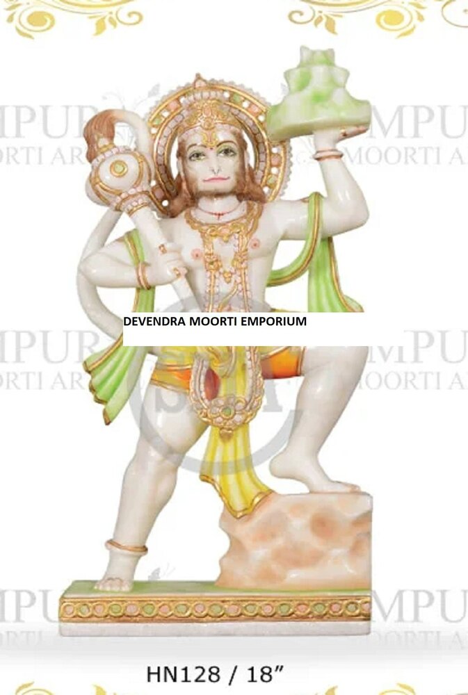 Marble Hanuman Ji Statue for Mandir and Gifting