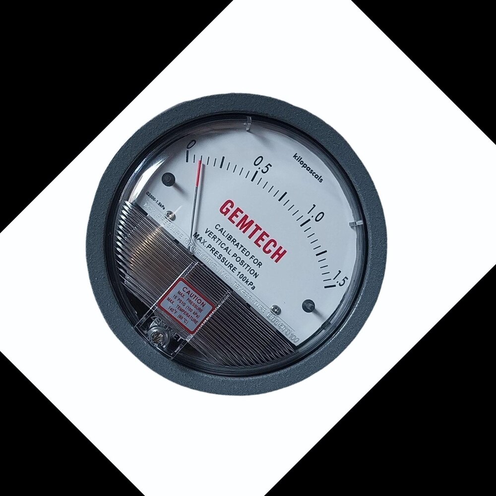 Original Gemtech G2000 Series Differential Pressure Gauge With Good Quality - Accuracy: 2% (-Ha Model 1) Of Fs (3% (-Ha 1.5%) On -0