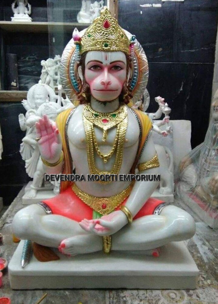 Religious Marble Hanuman Statue  Export Quality