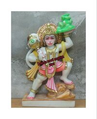 White Marble Hanuman Ji Murti - Handcrafted Idol, Exquisite Detailing, Durable Build, Spiritual Symbol Of Strength And Devotion