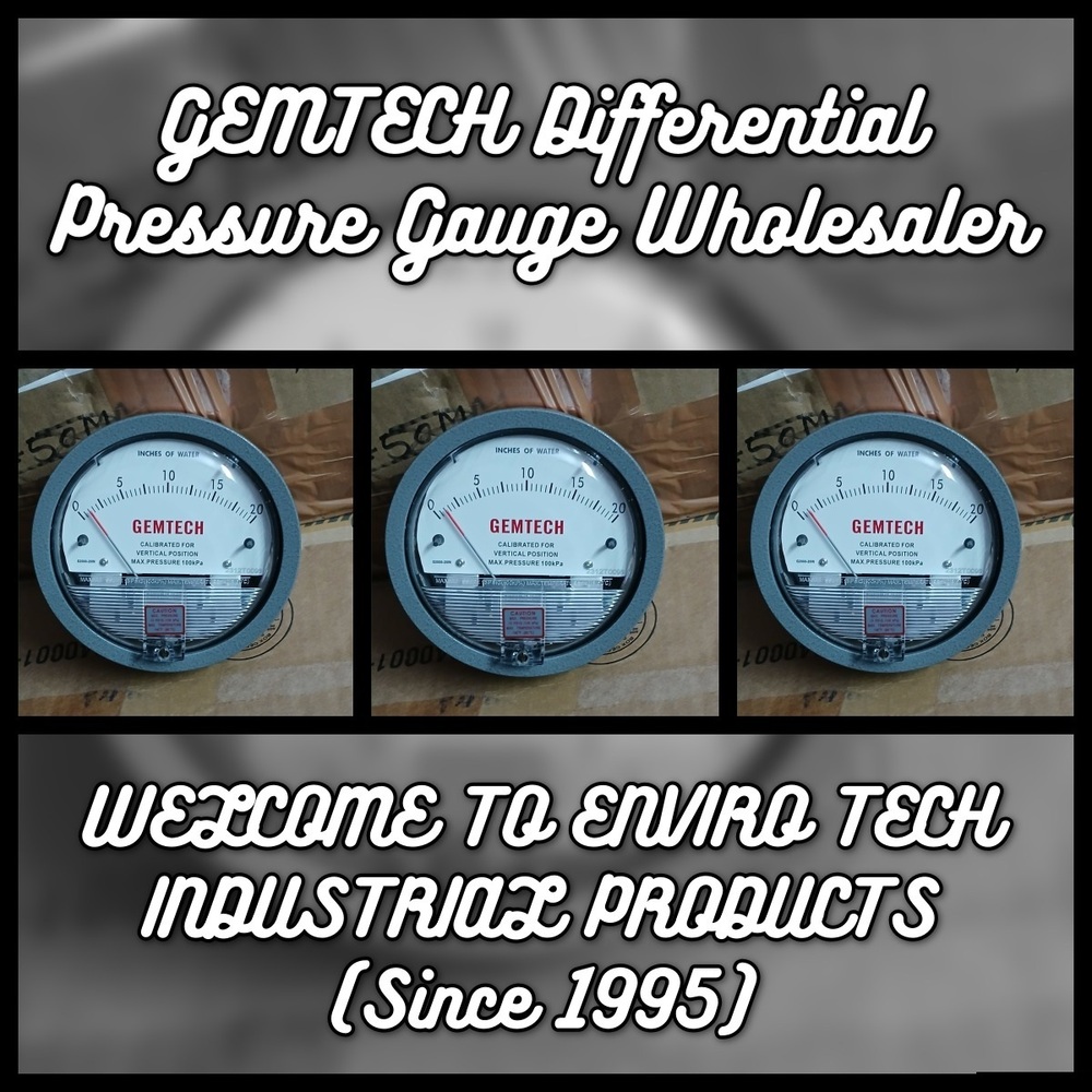 Gemtech G2012 Differential Pressure Gauge 0-12 Inch