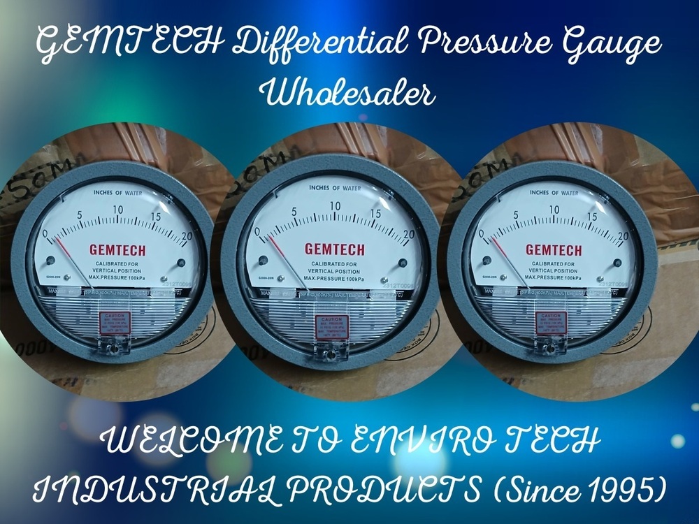 Gemtech G2012 Differential Pressure Gauge 0-12 Inch