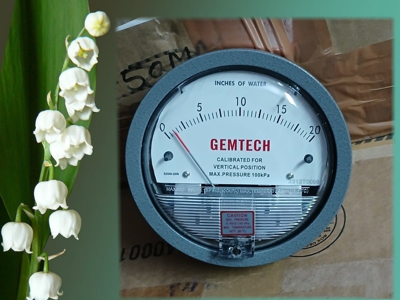 G2010 GEMTECH Differential Pressure Gauge 0-10 Inch W.C