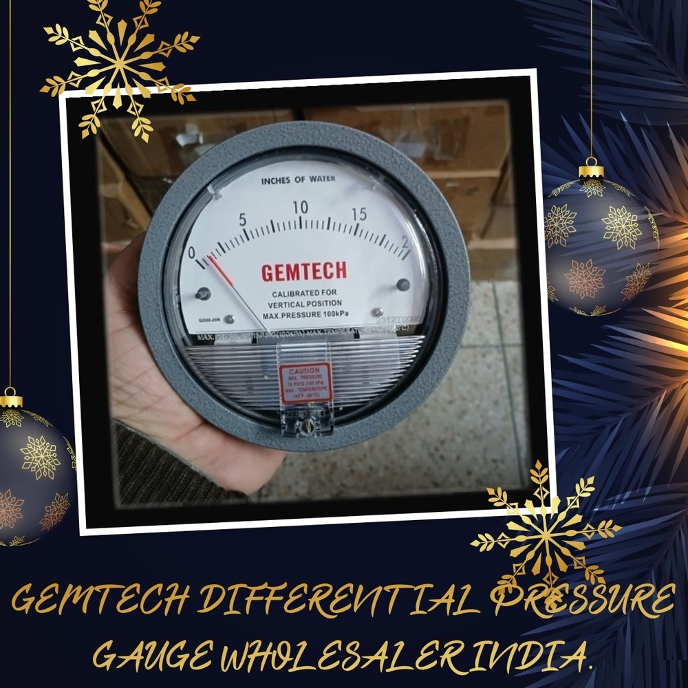 Gemtech G2010 Differential Pressure Gauge 0-10 Inch - Accuracy: 2% (-Ha Model 1) Of Fs (3% (-Ha 1.5%) On -0