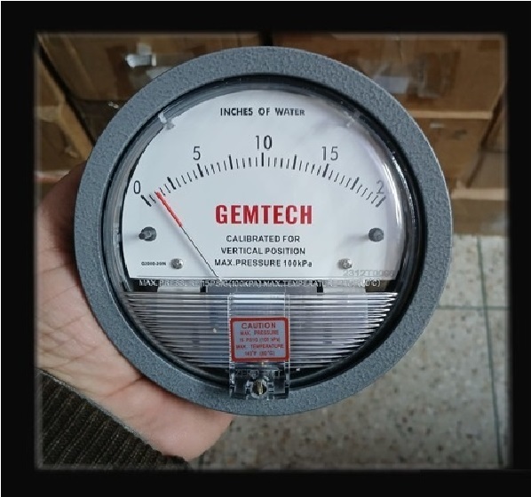 GEMTECH G2010 Differential Pressure Gauge 0-10 Inch