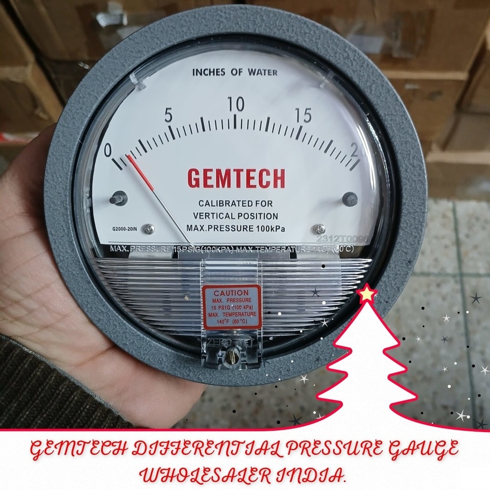 GEMTECH G2010 Differential Pressure Gauge 0-10 Inch