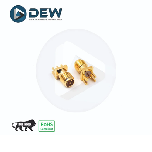 RP SMA FEMALE EDGE PCB MOUNT CONNECTOR