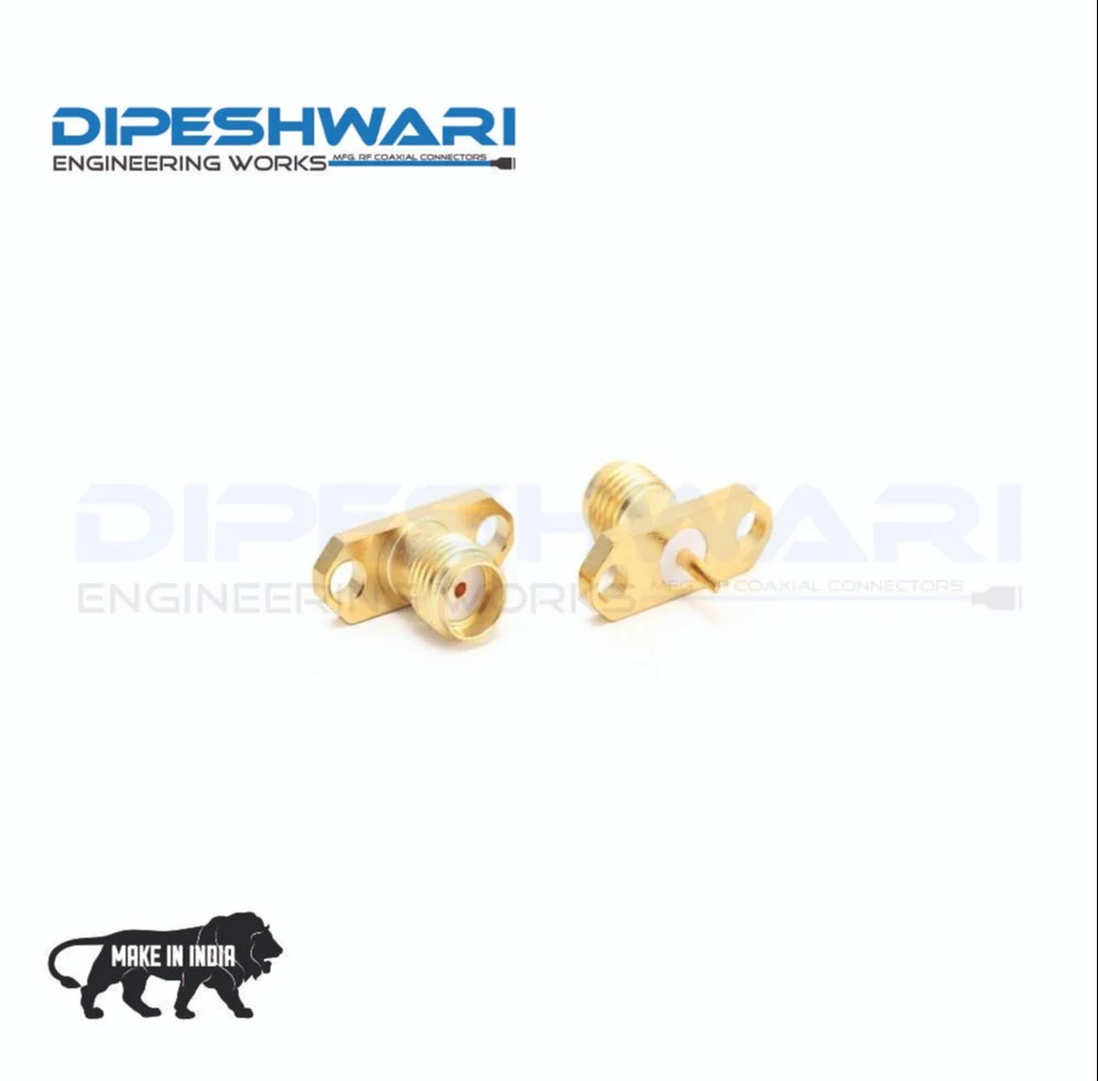 SMA Female Connector 2 Hole Flange Mount