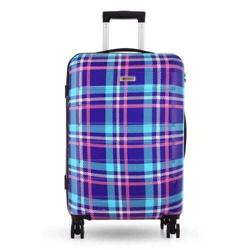 Roverlite Blue Printed Luggage Trolley Bag