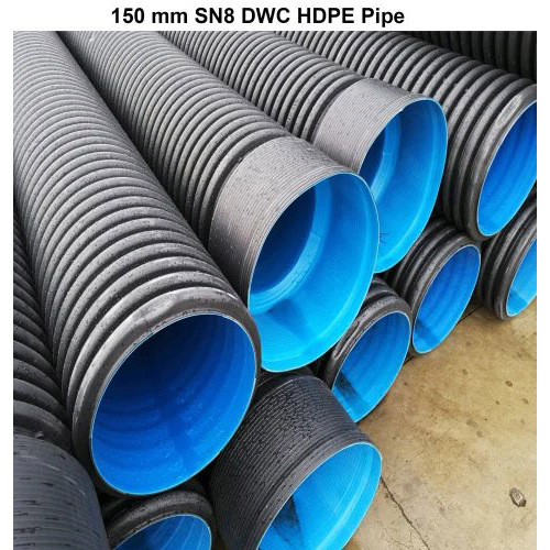 150 mm SN8 DWC HDPE Pipe