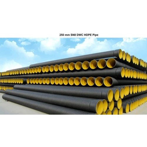 250 mm SN8 DWC HDPE Pipe