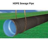 Hdpe Sewage Pipe - High-density Polyethylene, 6 Meters Long, Black Color, Smooth Surface Finish, Butt Fusion Connection, Corrosion Resistant, Industrial Use