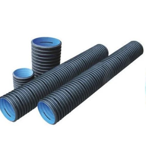 Hdpe Sewage Pipe - High-density Polyethylene, 6 Meters Long, Black Color, Smooth Surface Finish, Butt Fusion Connection, Corrosion Resistant, Industrial Use