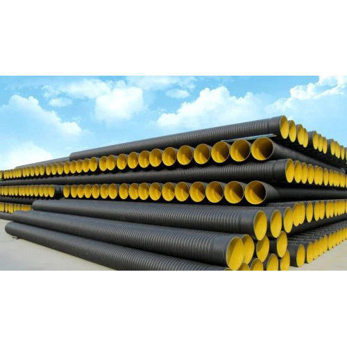 170 Mm Sn8 Dwc Hdpe Pipe - Color: Black